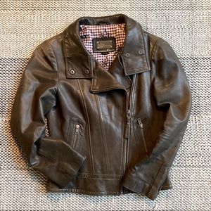 MACKAGE for Aritzia | Brown Moto Leather Jacket